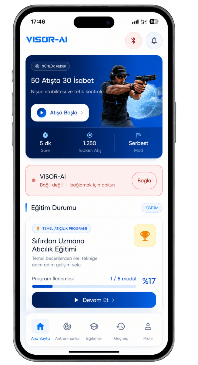 VISOR App mobile interface