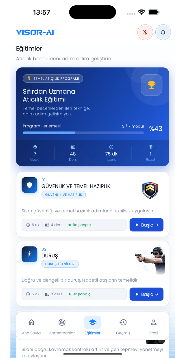 VISOR App report screen